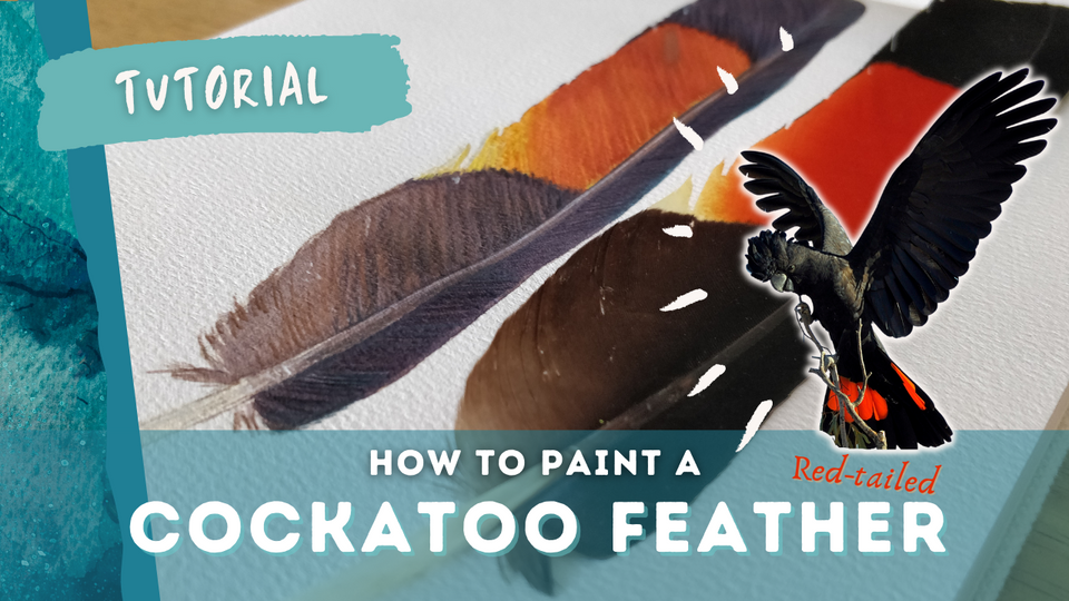 How to paint a cockatoo feather